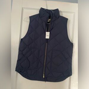 J.Crew Navy Quilted vest
